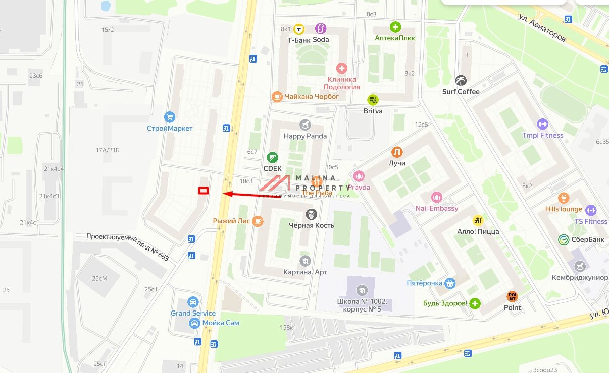 Аренда торгового помещения в ЖК Лучи-2