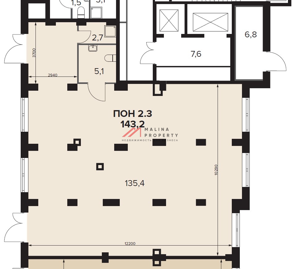 Аренда коммерческого помещения в ЖК 1-й Лермонтовский