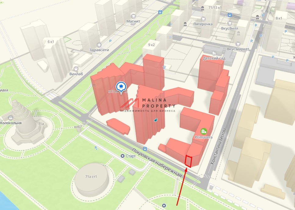 Аренда торгового помещения в ЖК Примавера 