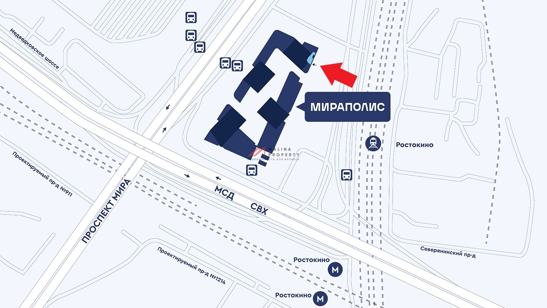 Продажа торгового помещения в ЖК Мираполис