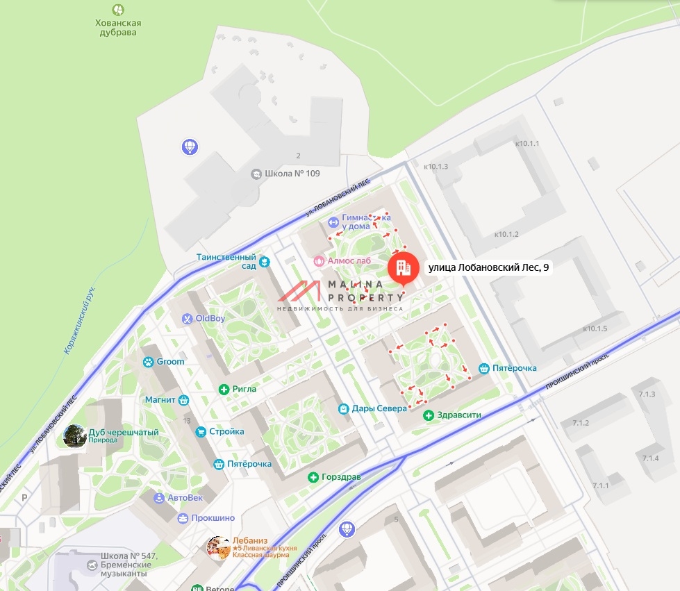 Аренда торгового помещения в ЖК "Прокшино" 