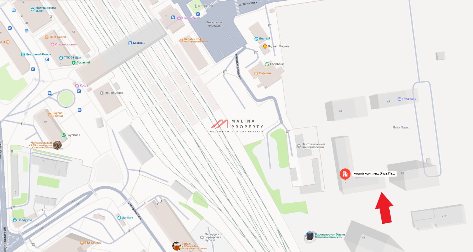 Аренда торгового помещения в ЖК "Яуза Парк" 