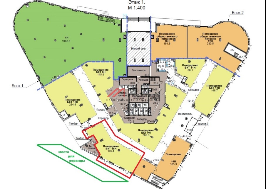 Аренда торгового помещения в жилом комплексе  Full House