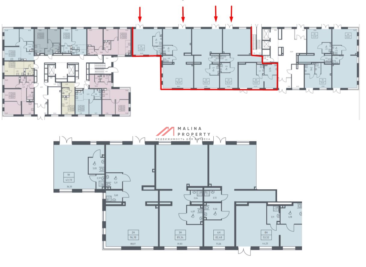 Продажа помещения с магазином Магнит в ЖК Цветочные поляны