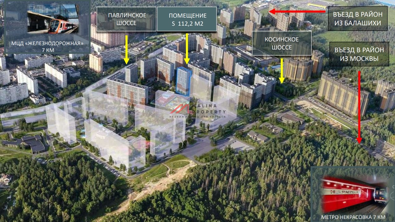 Продажа торгового помещения в ЖК Новоград Павлино