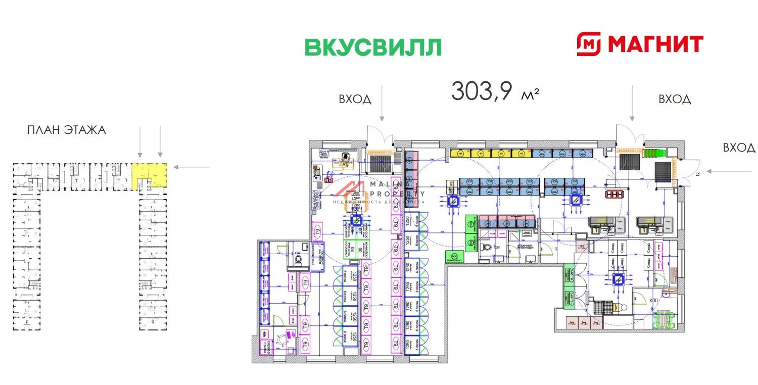 Продажа помещения с арендаторами в ЖК "Новое Видное"