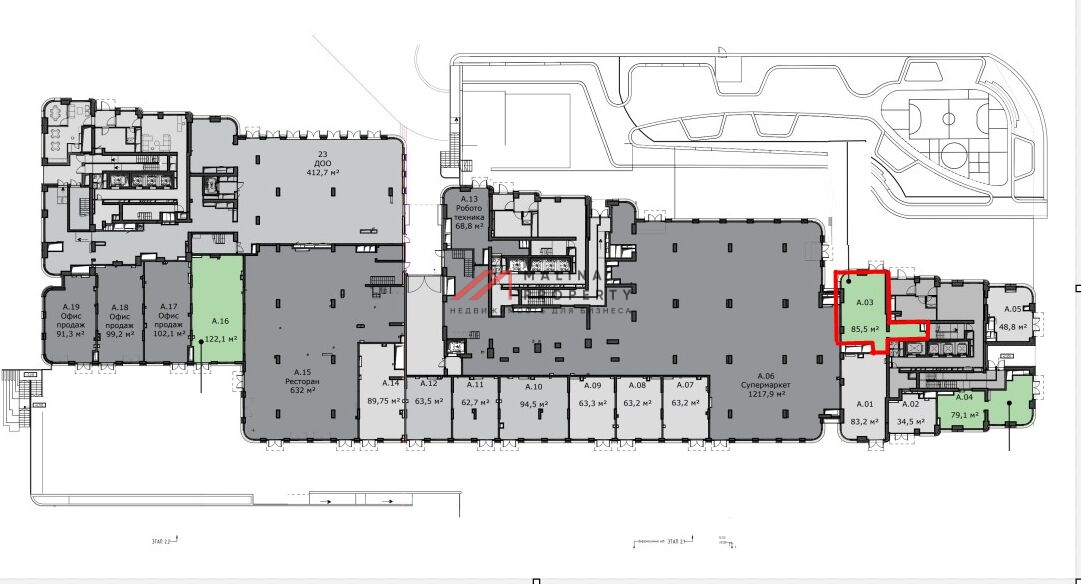 Продажа торгового помещения в ЖК "City Bay"
