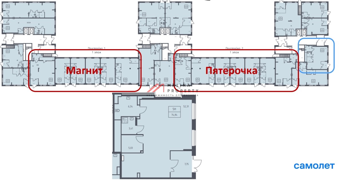Аренда торгового помещения в ЖК "Квартал Авиаторов" 