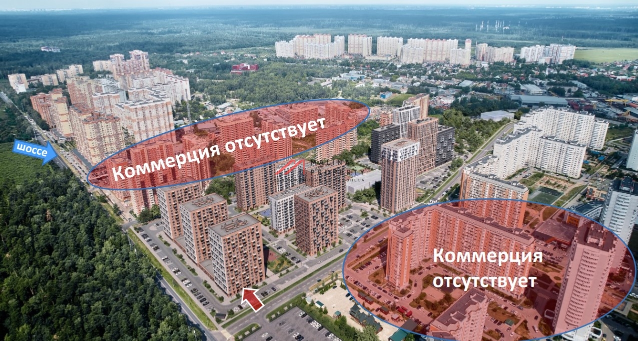 Аренда торгового помещения в ЖК "Квартал Авиаторов" 