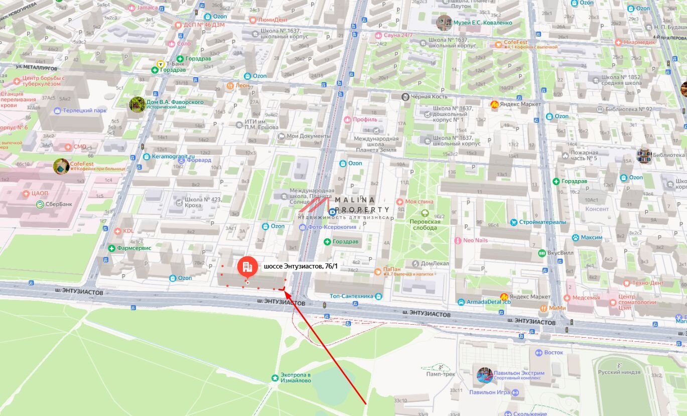 Аренда торгового помещения на Шоссе Энтузиастов