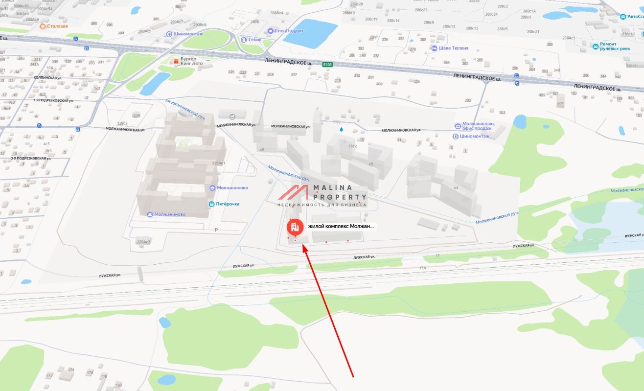 Аренда торгового помещения в ЖК "Молжаниново" 