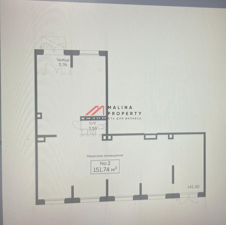 Продажа помещения в ЖК "Аквилон Beside" 