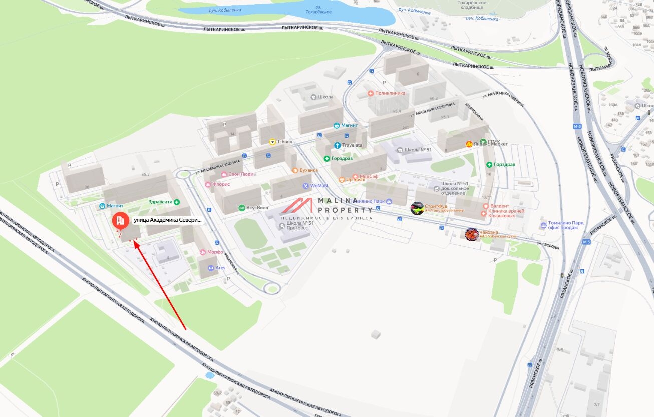 Продажа торгового помещения в ЖК "Томилино парк"