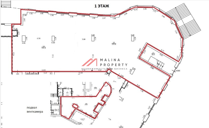 Аренда торгового помещения в жилом комплексе  Full House