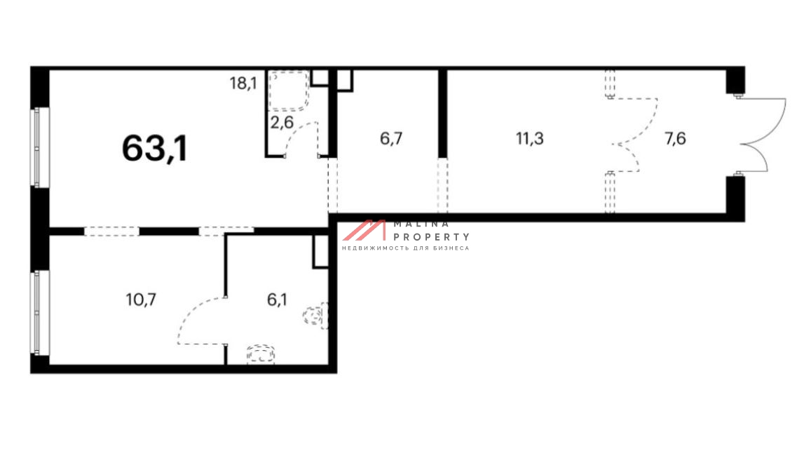 Продажа помещения с арендатором в ЖК Полярная 25