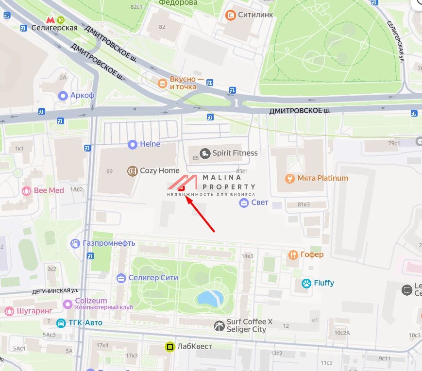 Продажа торгового помещения в ЖК "Селигер Сити"