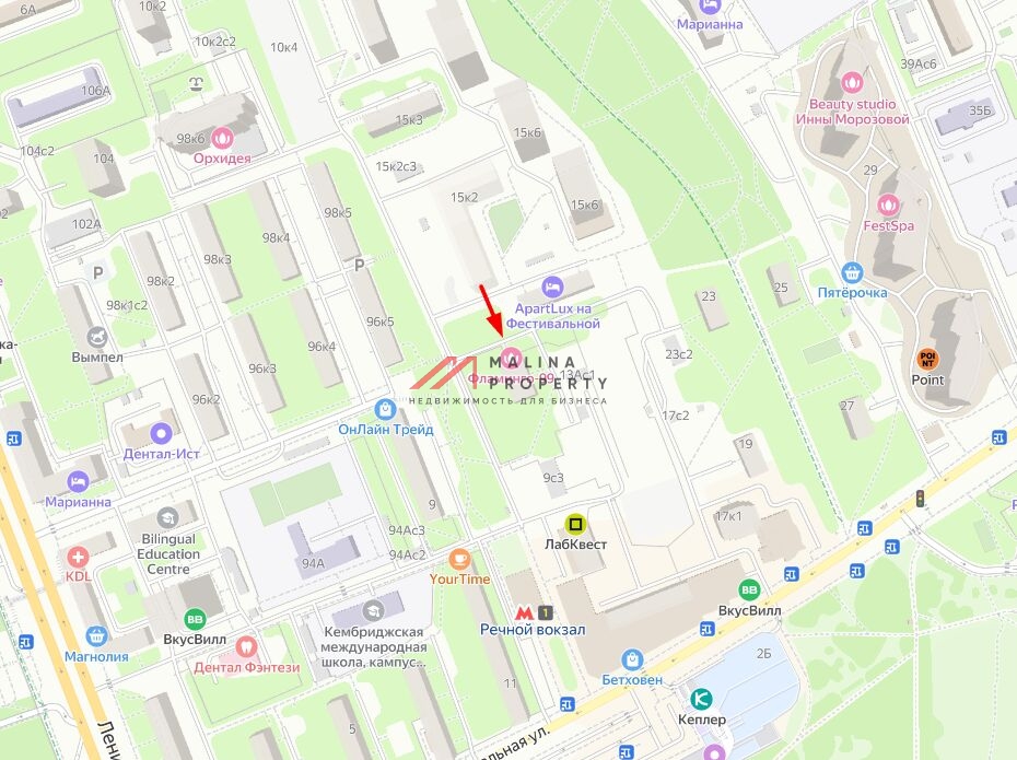 Продажа помещения на Фестивальной улице