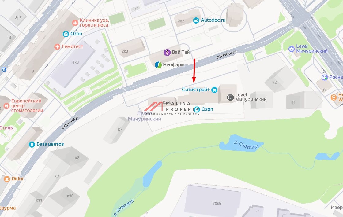 Продажа помещения в жилом комплексе level Мичуринский