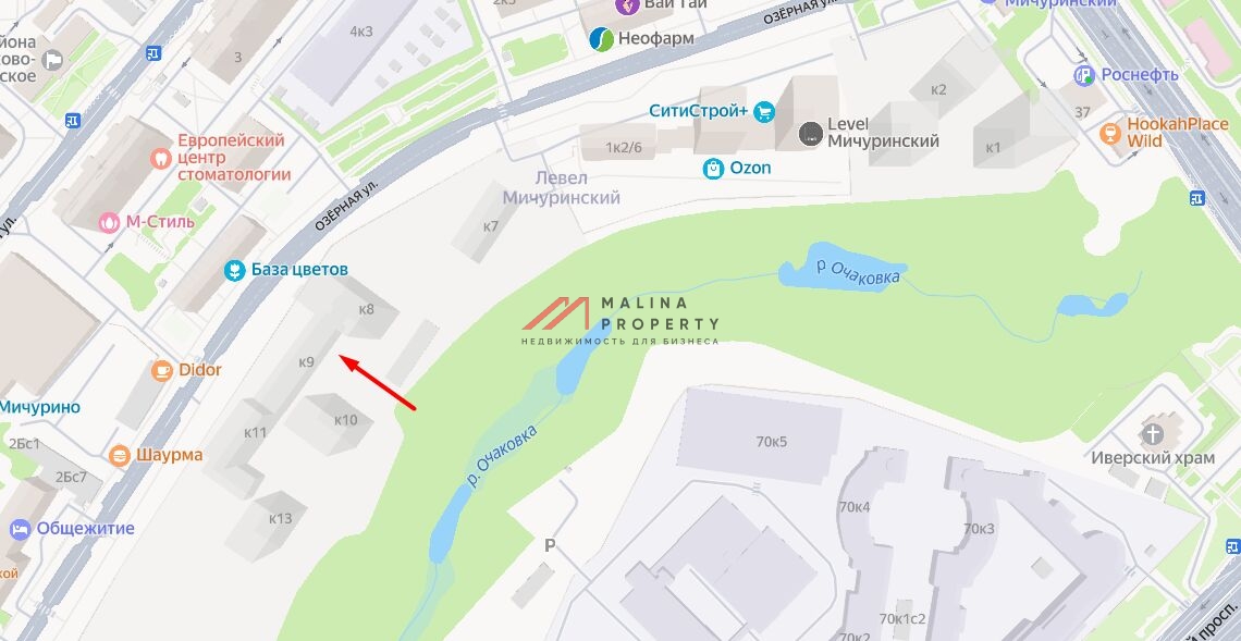 Продажа помещения в жилом комплексе level Мичуринский