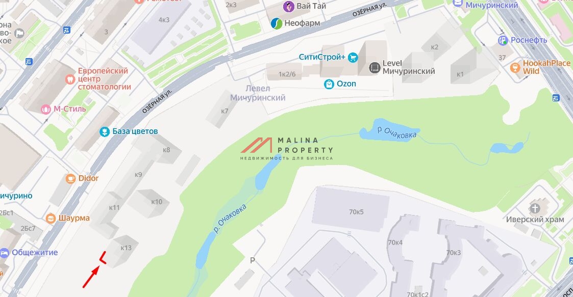 Продажа помещения в жилом комплексе level Мичуринский