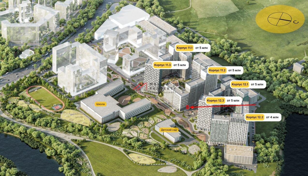 Продажа коммерческого помещения в ЖК "Белый Grad" 