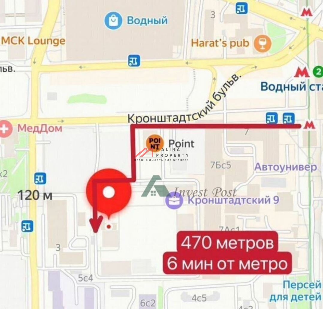 Аренда коммерческого помещения в ЖК Кронштадтский 9