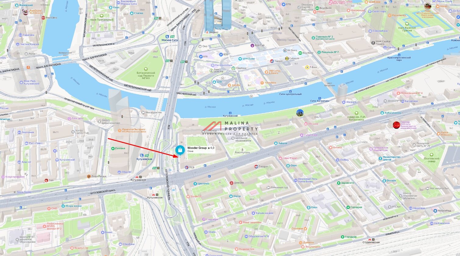 Продажа торгового помещения на Кутузовском проспекте