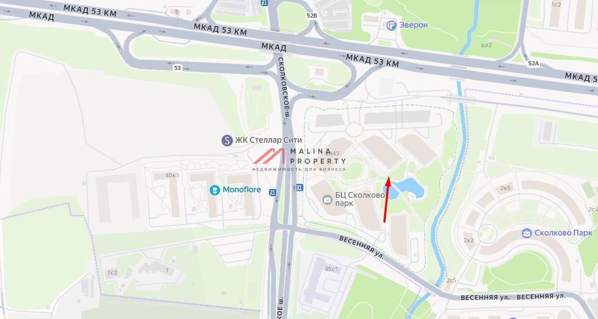 Аренда помещения в БЦ Сколково парк