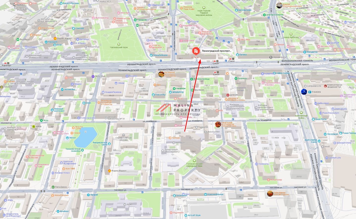 Продажа коммерческого помещения у метро Сокол 