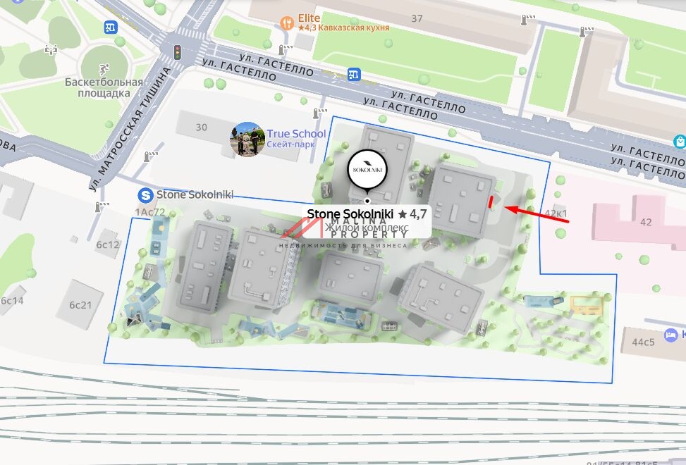Продажа помещения в жилом комплексе Stone Sokolniki
