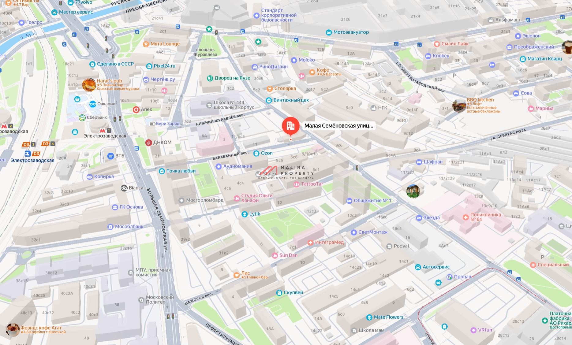 Продажа здания с арендаторами на Малой Семеновской