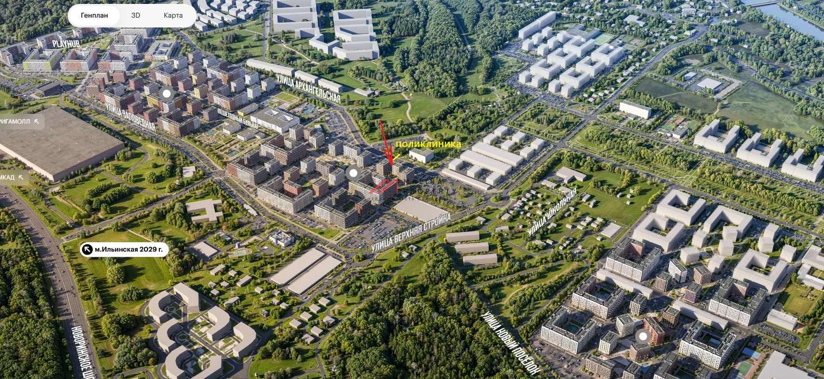 Продажа торгового помещения напротив поликлиники в ЖК Ильинские луга