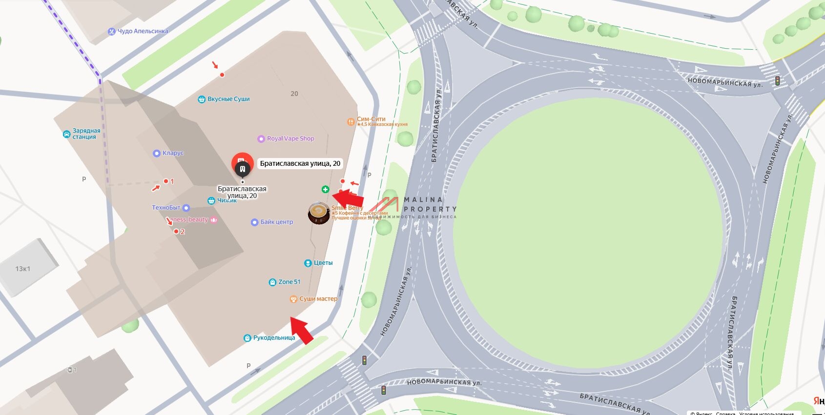 Аренда торгового помещения на Братиславской