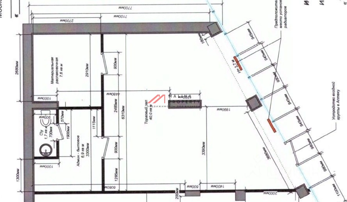 Продажа торгового помещения с аптекой Здравсити