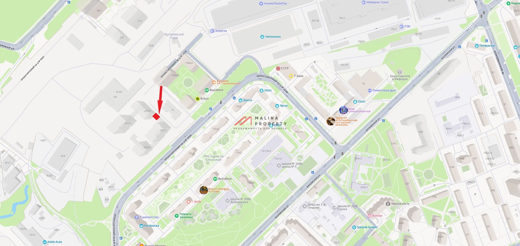 Продажа нежилого помещения в ЖК "Бусиновский Парк" 