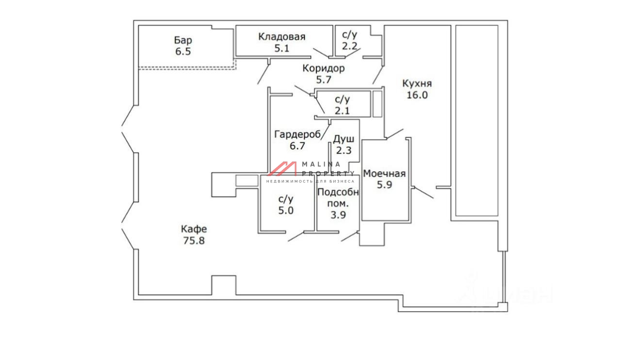 Аренда помещения под общепит в жилом комплексе "Остров"