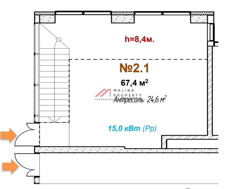 Продажа торгового помещения под ресторан в ЖК "B’aires" 