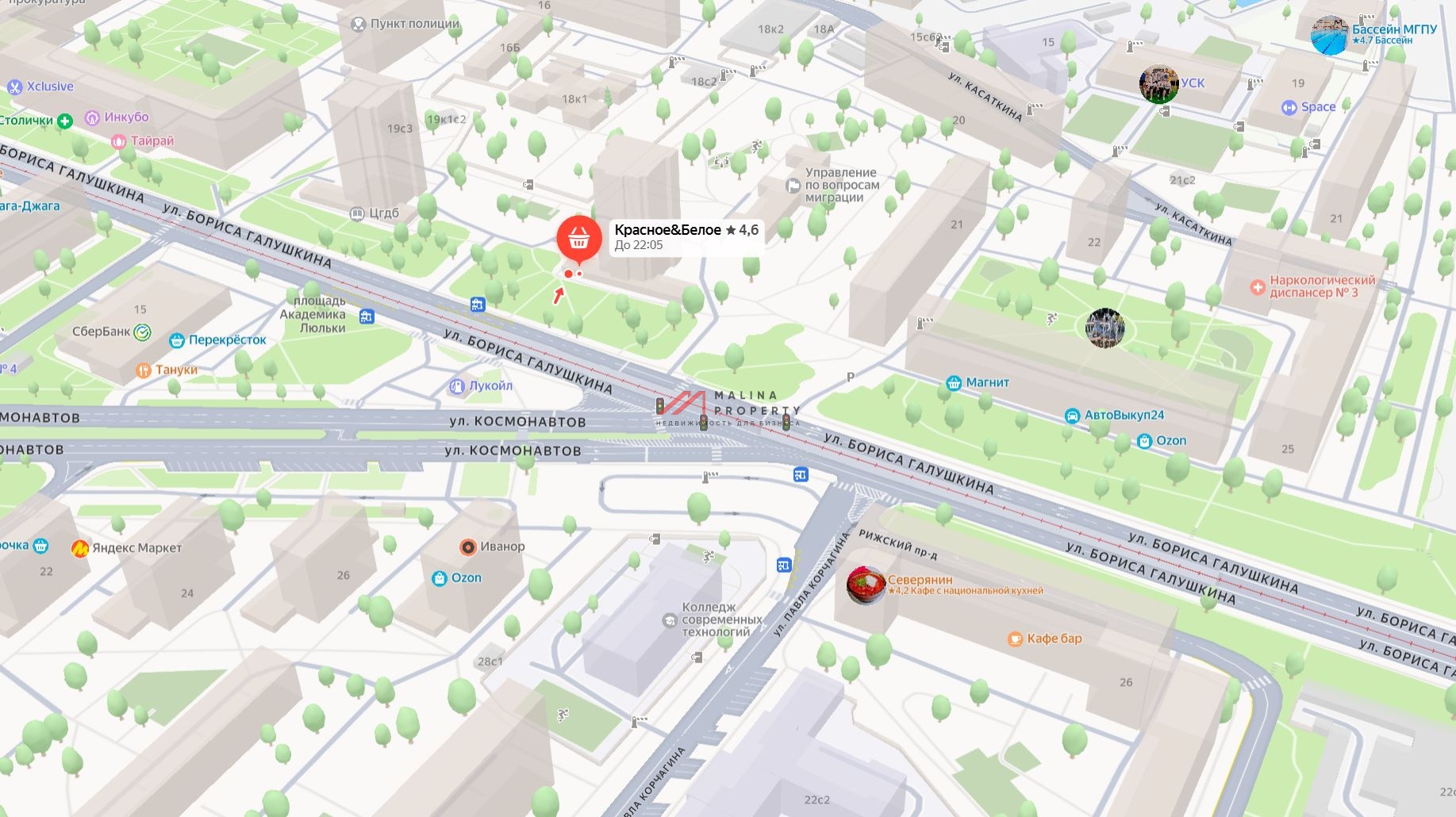 Аренда коммерческого помещения в районе м. Алексеевская