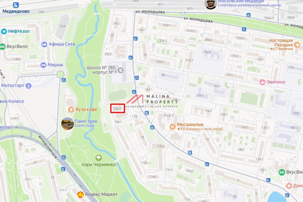 Аренда торгового здания в Бибирево