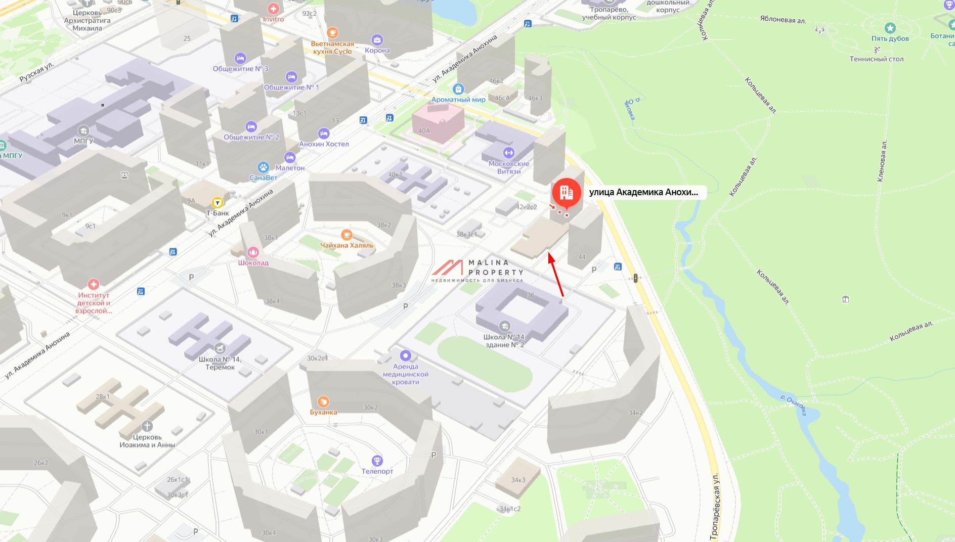 Аренда торгового помещения на Академика Анохина