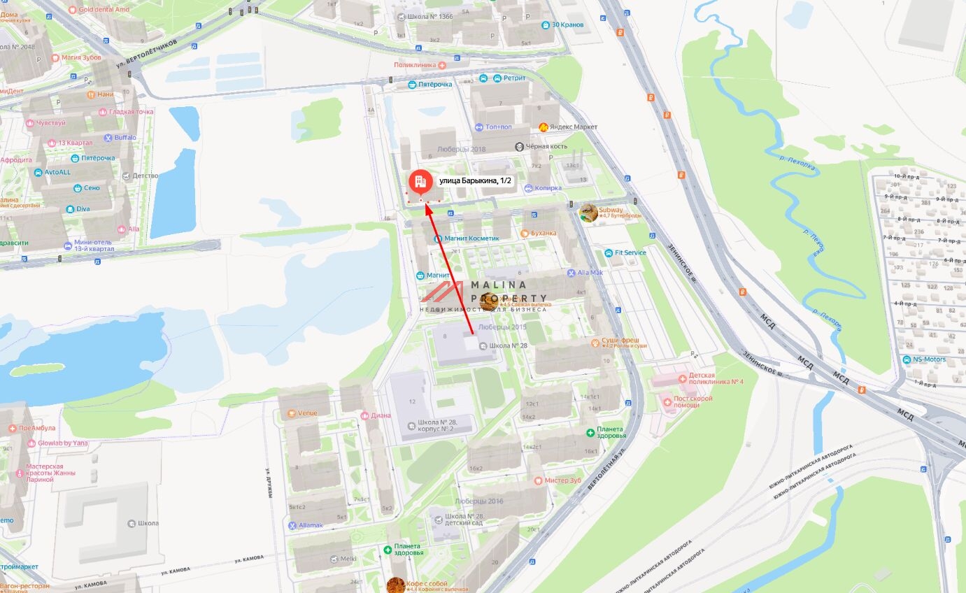 Аренда помещения в ЖК "Люберцы 2018" 