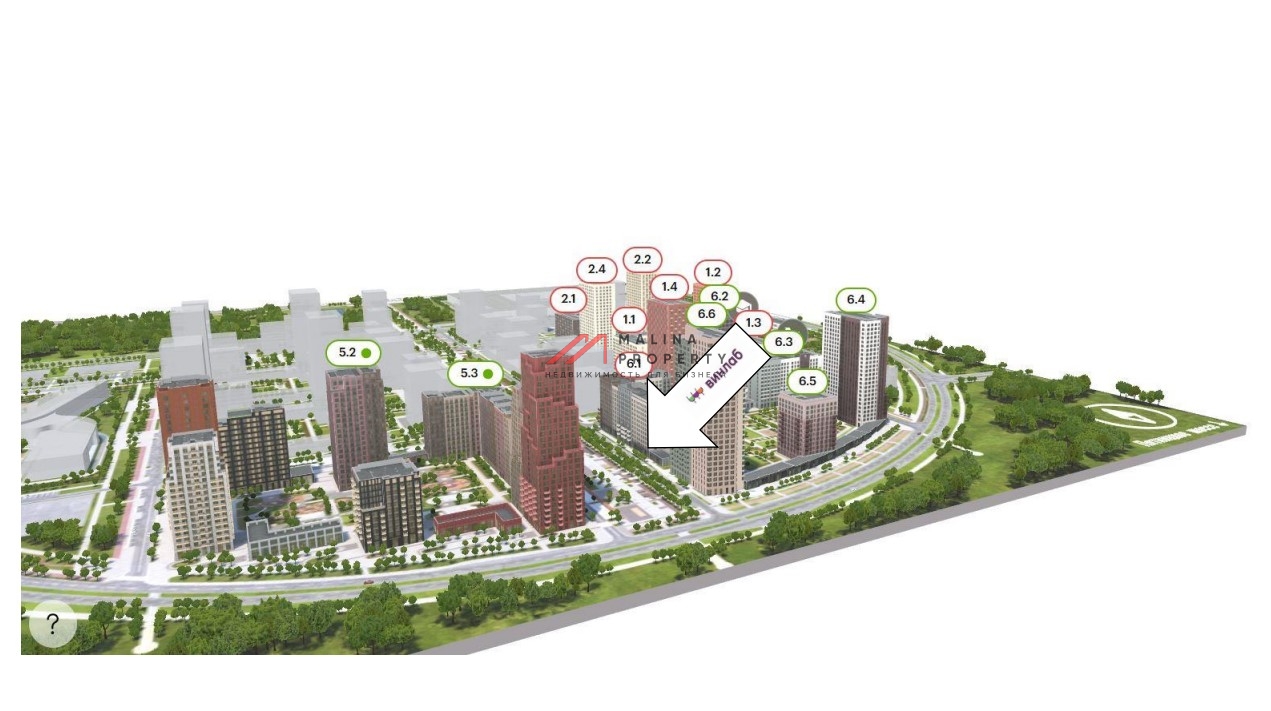 Продажа помещения с арендатором "Винлаб" в ЖК "Зелёный парк" 