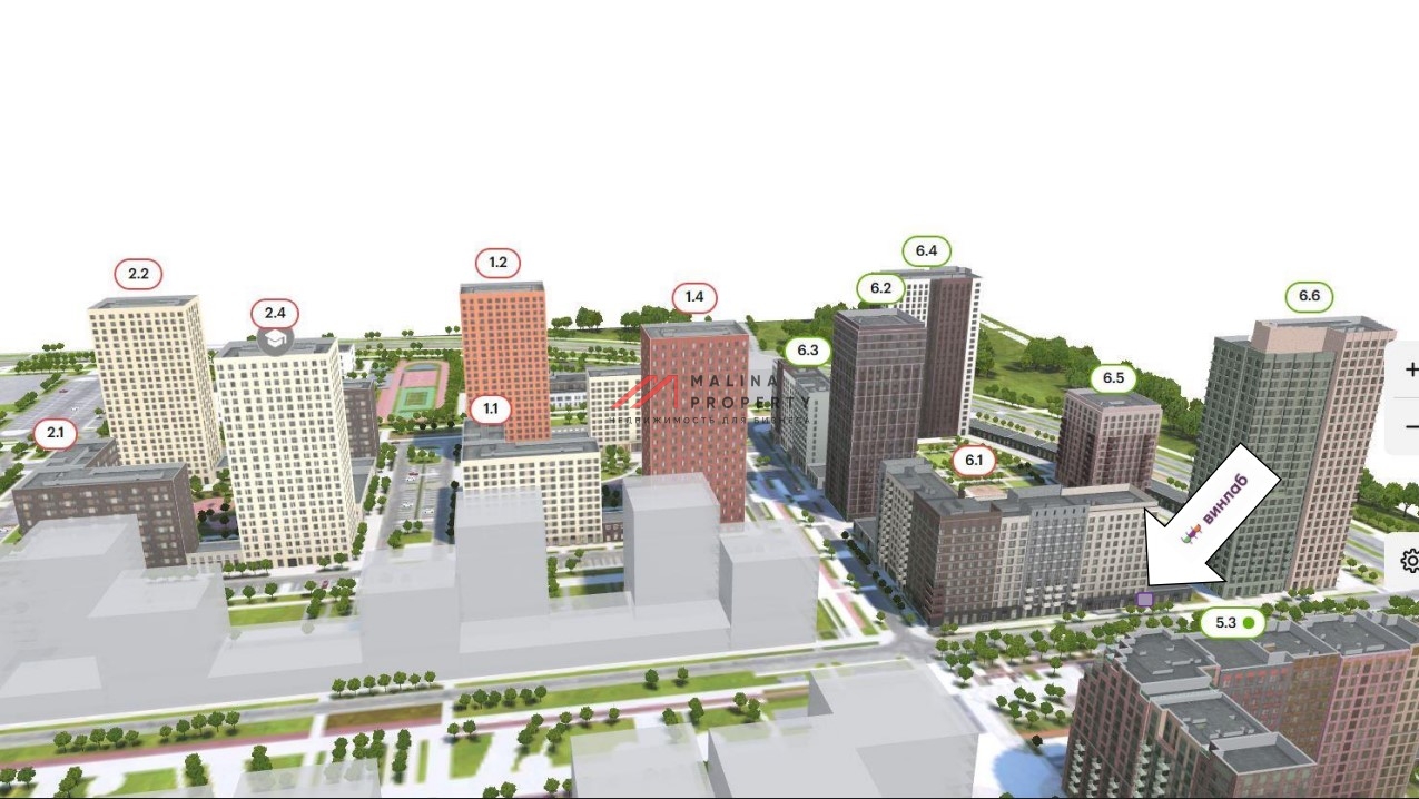 Продажа помещения с арендатором "Винлаб" в ЖК "Зелёный парк" 