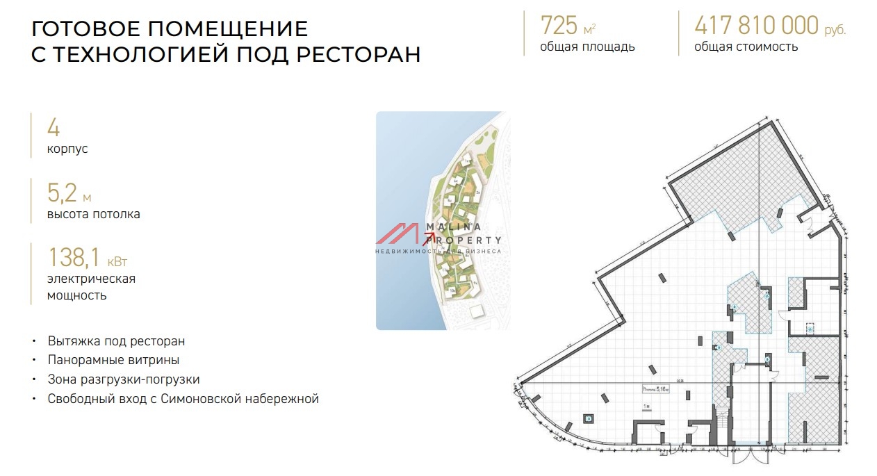 Продажа помещения под ресторан в жилом комплексе Foriver