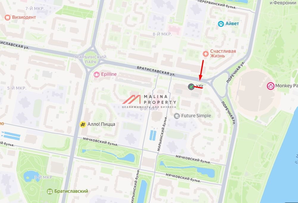 Аренда торгового помещения на Братиславской