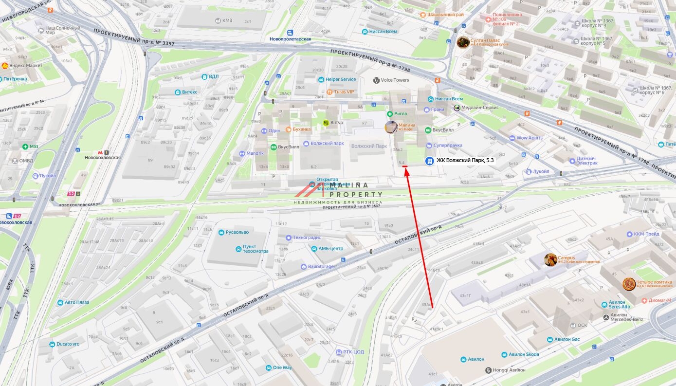 Продажа торгового помещения в ЖК "Волжский парк" 