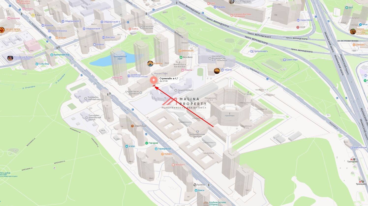 Продажа торгового помещения на проспекте Вернадского 