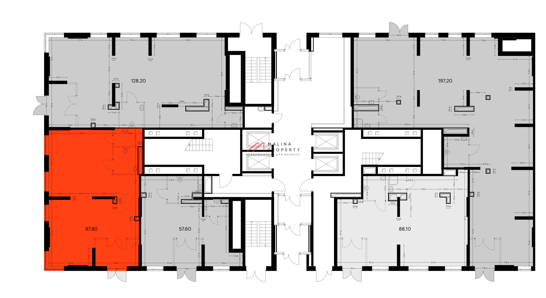 Продажа помещения на въезде в ЖК "Руставели 14"