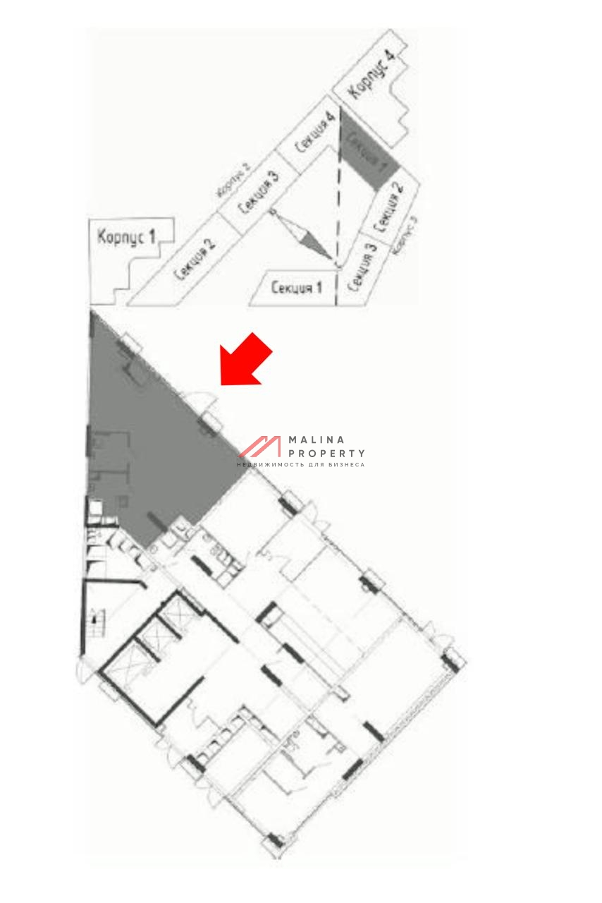 Продажа торгового помещения с арендатором в ЖК "Voxhall" 