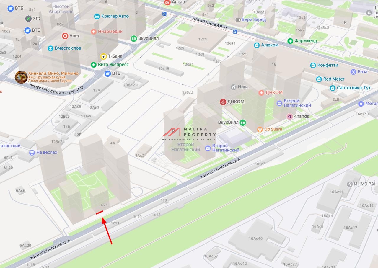 Продажа торгового помещения в ЖК "2-й Нагатинский" 